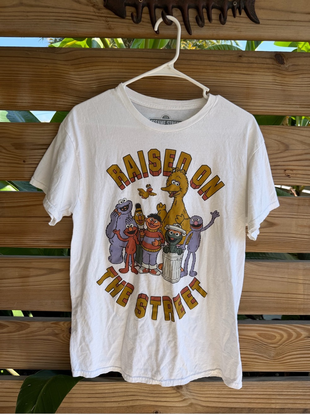 Sesame Street 'Raised On The Street' White T‑Shirt